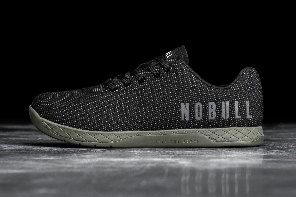 Nobull Superfabric Women\'s Trainers Black Dark Green | Australia (HX4973)
